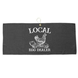 Chicken Egg Lover Gift Support Your Local Egg Dealer Farmer Large Microfiber Waffle Golf Towel