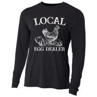 Chicken Egg Lover Gift Support Your Local Egg Dealer Farmer Cooling Performance Long Sleeve Crew