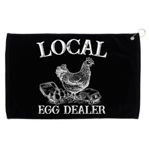 Chicken Egg Lover Gift Support Your Local Egg Dealer Farmer Grommeted Golf Towel