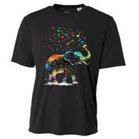 Cute Elephant Lover Animal On Elephant Cooling Performance Crew T-Shirt