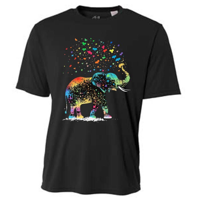 Cute Elephant Lover Animal On Elephant Cooling Performance Crew T-Shirt