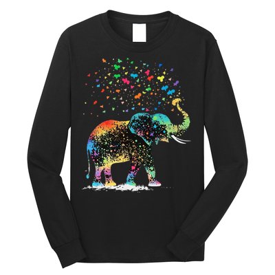 Cute Elephant Lover Animal On Elephant Long Sleeve Shirt