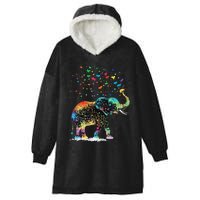 Cute Elephant Lover Animal On Elephant Hooded Wearable Blanket