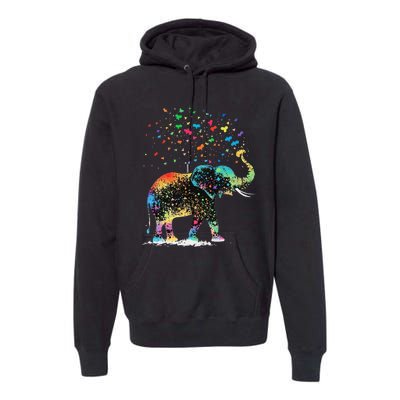 Cute Elephant Lover Animal On Elephant Premium Hoodie