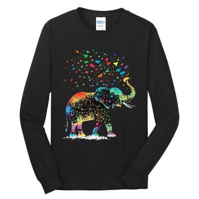 Cute Elephant Lover Animal On Elephant Tall Long Sleeve T-Shirt