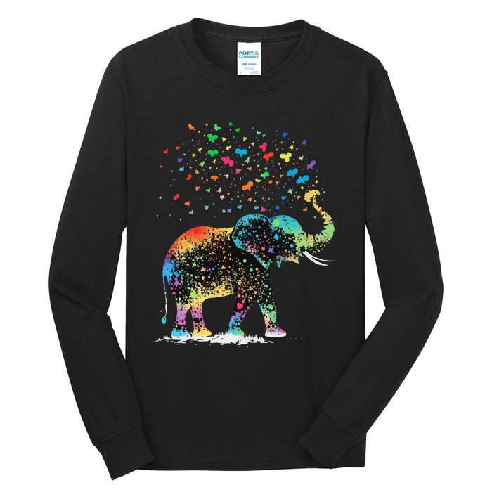 Cute Elephant Lover Animal On Elephant Tall Long Sleeve T-Shirt