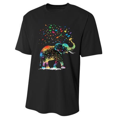 Cute Elephant Lover Animal On Elephant Performance Sprint T-Shirt