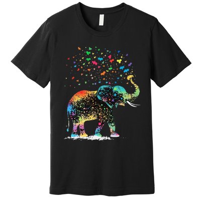 Cute Elephant Lover Animal On Elephant Premium T-Shirt