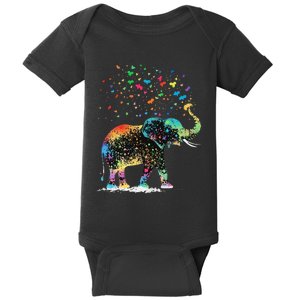 Cute Elephant Lover Animal On Elephant Baby Bodysuit