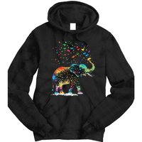 Cute Elephant Lover Animal On Elephant Tie Dye Hoodie