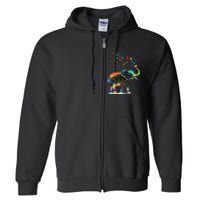 Cute Elephant Lover Animal On Elephant Full Zip Hoodie