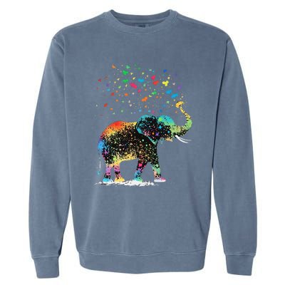 Cute Elephant Lover Animal On Elephant Garment-Dyed Sweatshirt