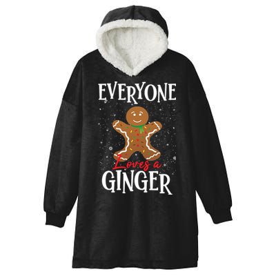 Christmas Everyone Loves A Ginger Funny Baker Hooded Wearable Blanket