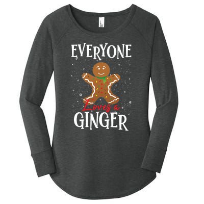 Christmas Everyone Loves A Ginger Funny Baker Women's Perfect Tri Tunic Long Sleeve Shirt