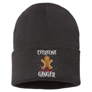 Christmas Everyone Loves A Ginger Funny Baker Sustainable Knit Beanie