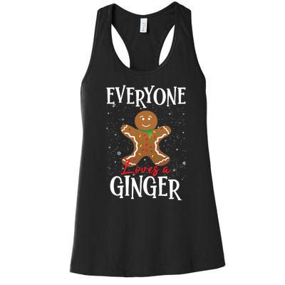 Christmas Everyone Loves A Ginger Funny Baker Women's Racerback Tank