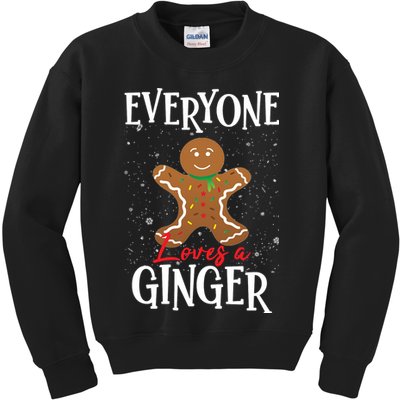 Christmas Everyone Loves A Ginger Funny Baker Kids Sweatshirt