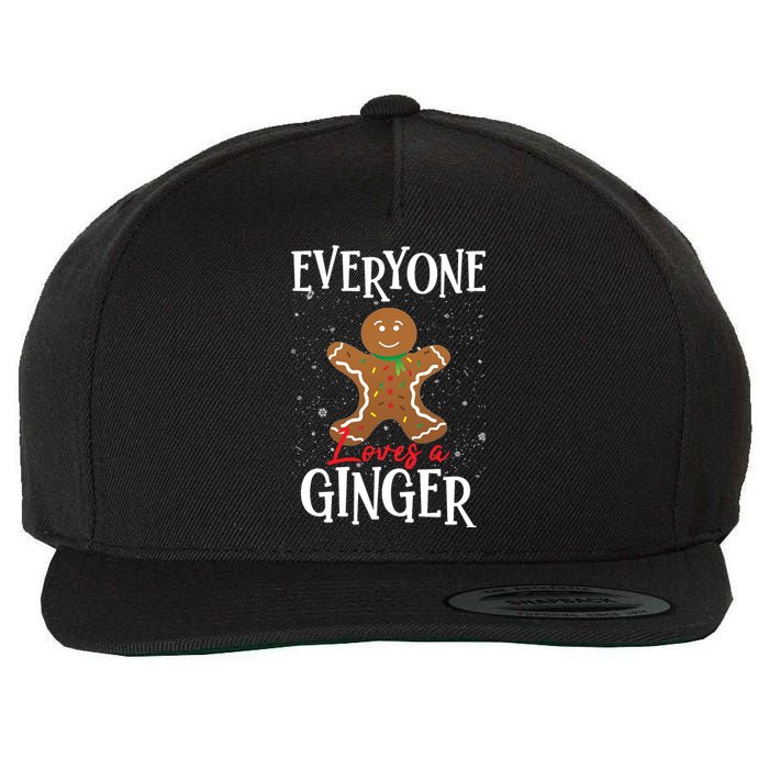 Christmas Everyone Loves A Ginger Funny Baker Wool Snapback Cap