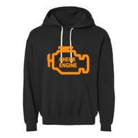 Check Engine Light Garment-Dyed Fleece Hoodie
