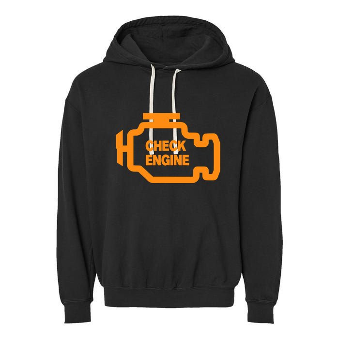 Check Engine Light Garment-Dyed Fleece Hoodie
