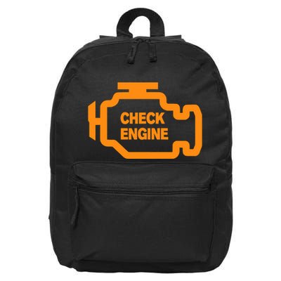Check Engine Light 16 in Basic Backpack