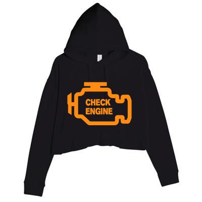 Check Engine Light Crop Fleece Hoodie