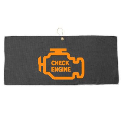 Check Engine Light Large Microfiber Waffle Golf Towel