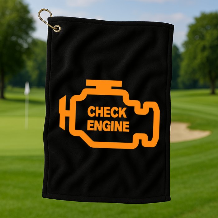 Check Engine Light Golf Towel