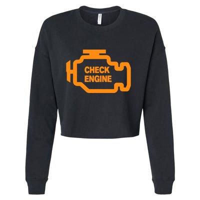 Check Engine Light Cropped Pullover Crew