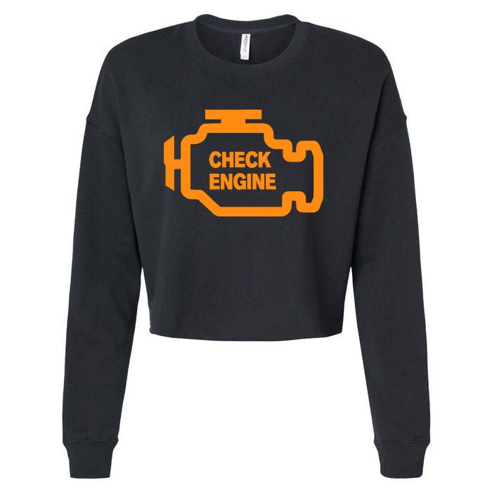 Check Engine Light Cropped Pullover Crew