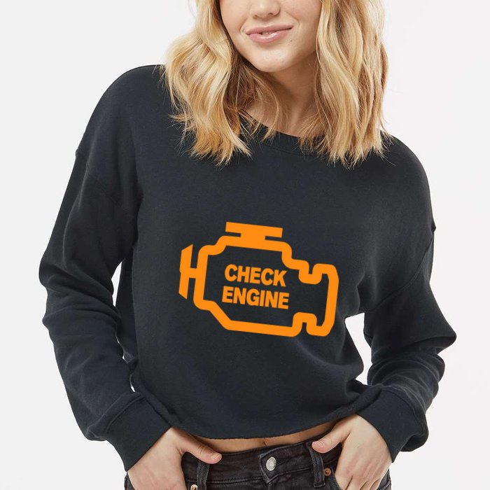 Check Engine Light Cropped Pullover Crew