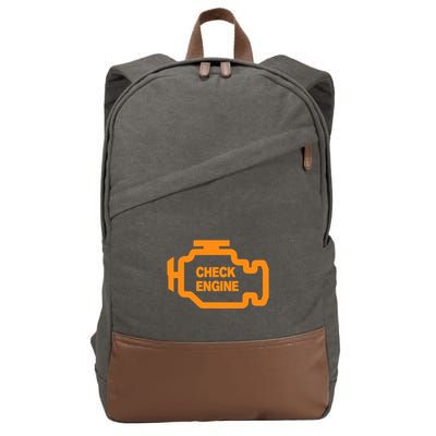 Check Engine Light Cotton Canvas Backpack