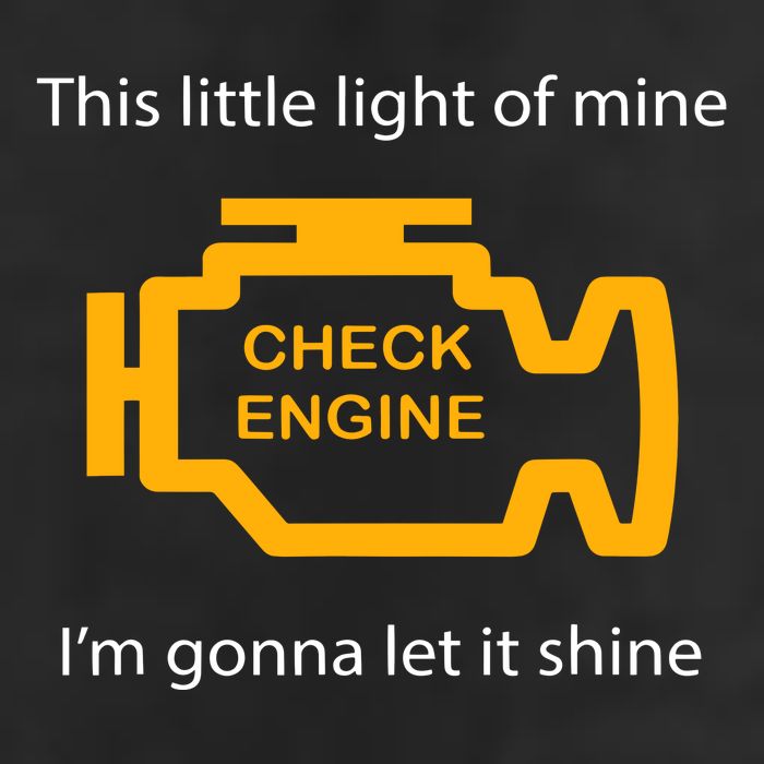 Check Engine Light This Little Light Of Mine Garment-Dyed Fleece Hoodie