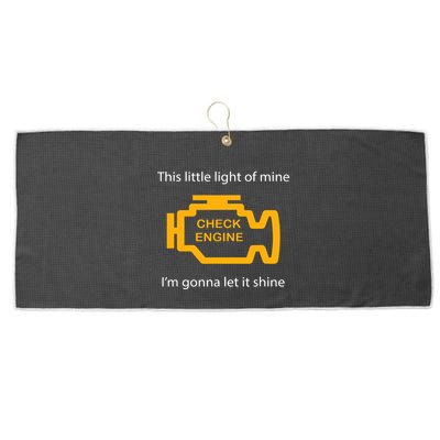 Check Engine Light This Little Light Of Mine Large Microfiber Waffle Golf Towel