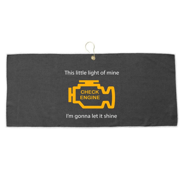 Check Engine Light This Little Light Of Mine Large Microfiber Waffle Golf Towel