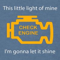 Check Engine Light This Little Light Of Mine Garment-Dyed Sweatshirt