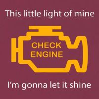 Check Engine Light This Little Light Of Mine 16oz Travel Tumbler