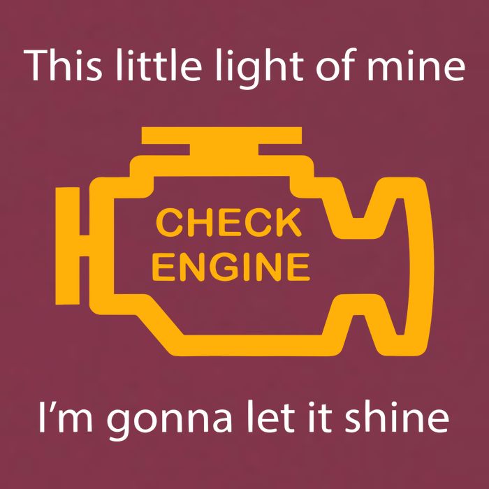 Check Engine Light This Little Light Of Mine 16oz Travel Tumbler