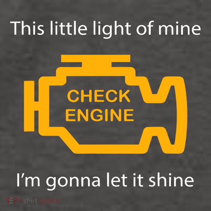 Check Engine Light This Little Light Of Mine Vector Backpack