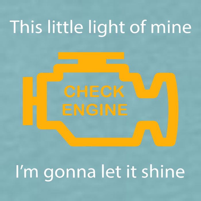Check Engine Light This Little Light Of Mine Sueded Cloud Jersey T-Shirt
