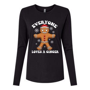 Christmas Everyone Loves A Ginger Funny Holiday Print Gift Womens Cotton Relaxed Long Sleeve T-Shirt