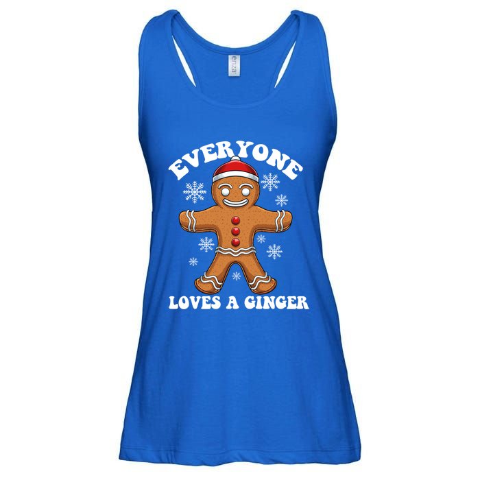 Christmas Everyone Loves A Ginger Funny Holiday Print Gift Ladies Essential Flowy Tank