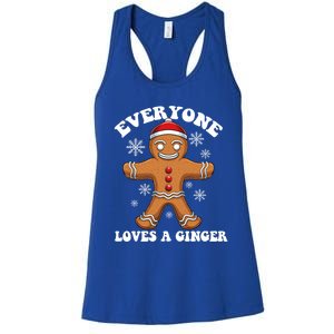 Christmas Everyone Loves A Ginger Funny Holiday Print Gift Women's Racerback Tank