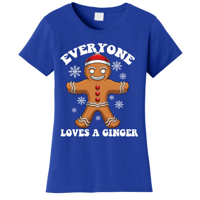 Christmas Everyone Loves A Ginger Funny Holiday Print Gift Women's T-Shirt