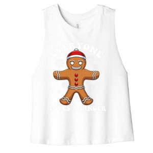 Christmas Everyone Loves A Ginger Funny Holiday Print Gift Women's Racerback Cropped Tank