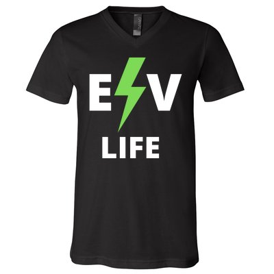 Cool EV Life Electric Vehicle, EVs, Funny Electric Vehicle V-Neck T-Shirt