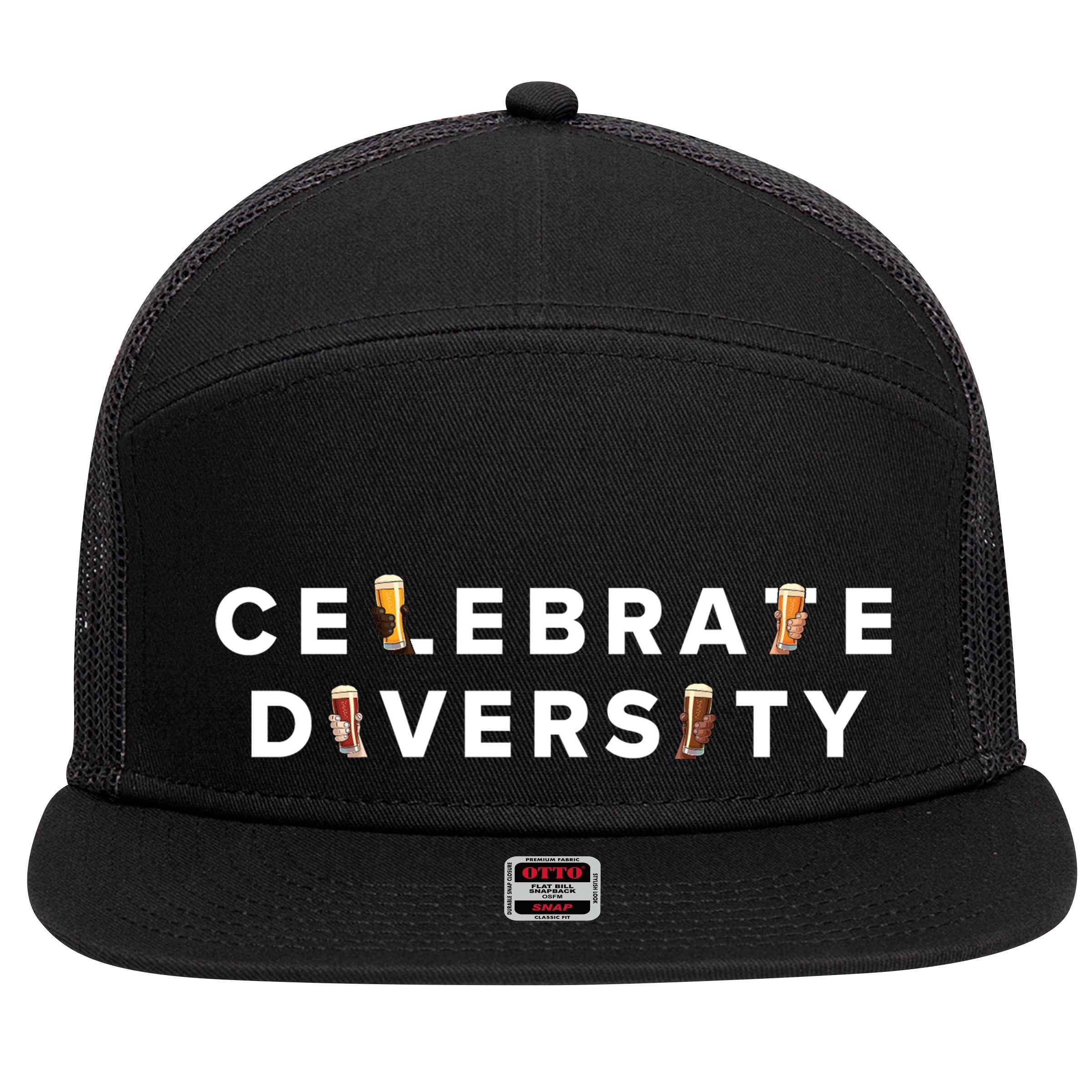Celebrate Diversity Beer 7 Panel Mesh Trucker Snapback Hat