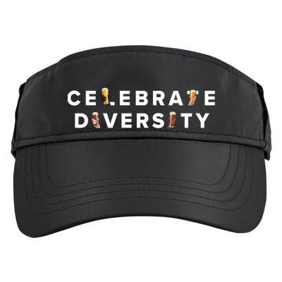 Celebrate Diversity Beer Adult Drive Performance Visor