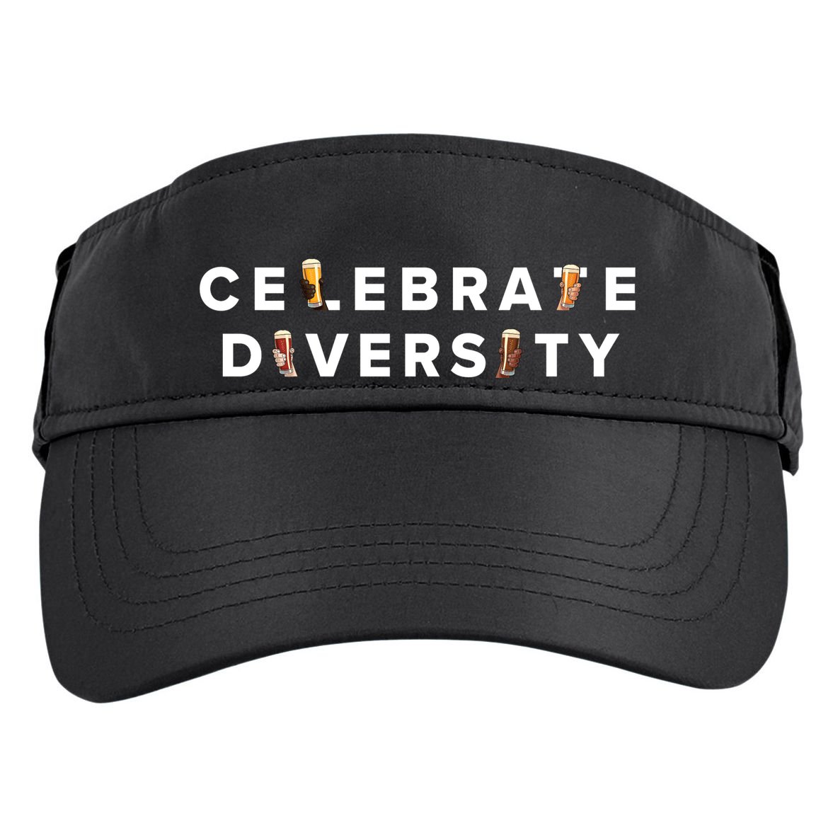 Celebrate Diversity Beer Adult Drive Performance Visor