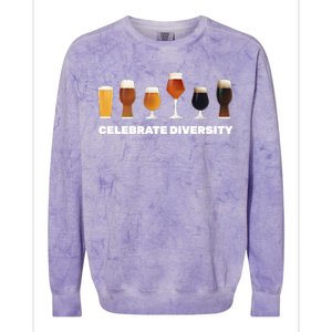 Celebrate Diversity beer Funny Colorblast Crewneck Sweatshirt